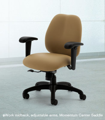 @Work midback task chair with Adjustable Arms @Work midback task chair with Adjustable Arms