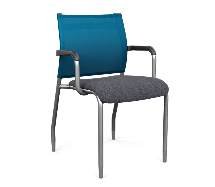 SitOnIt Seating, Side, A slimmer, stationary version of the task, our Wit Side is ideal for high-traffic settings like